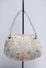 small embroidered bag cute vintage 70s Marheta floral embroidery vinyl handbag