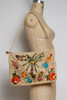 colorful straw bag vintage woven palm tree floral summer purse 