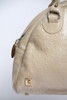 vintage Pierre Cardin purse handbag faux ostrich skin taupe 