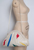 patchwork clutch convertible handbag crossbody 1980s colorful faux leather Elka