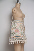 vintage boho fabric bag floral embroidered bohemian hippie purse tassel trim