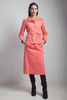 vintage 1960s ultrasuede jacket skirt set salmon orange soft XS