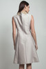 vintage 60s silk party dress metallic macrame beaded neckline princess MEDIUM M