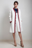 vintage 60s shift dress coat matching set mod suit red white blue LARGE L