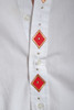 vintage bedazzled white dress shirt card suit poker game applique patches studs long sleeves extra large plus size XL 1X 