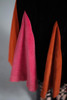 vintage 50s mermaid hem circus dress black pink orange velvet short sleeves SMALL S