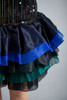 vintage 80s sequined trophy dress party cocktail drop waist ruffled tiered layer SMALL S