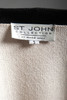 vintage ST. JOHN santana knit cardigan jacket top black cream zip front SMALL MEDIUM S M