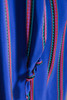 vintage 80s faux wrap silk dress blue red green stripes slinky soft belted LARGE L