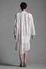 vintage 80s white lace dress gauzy cotton oversize duster jacket coat see through gauze XL plus size Extra Large 1X 2X
