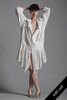 vintage 80s white lace dress gauzy cotton oversize duster jacket coat see through gauze XL plus size Extra Large 1X 2X