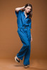 plus size vintage 80s utility jumpsuit muted blue cotton raglan coveralls overalls mechanic suit XL 1X 2X EXTRA LARGE 