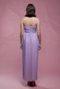 ethereal maxi dress purple periwinkle sheer pleats empire waist vintage 70s 