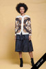 silk blouse top leopard tiger print ornate long sleeves vintage 90s SMALL MEDIUM S M