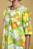 smock apron top cotton tie open back DOLE pineapple print green yellow vintage 70s ONE SIZE S M L