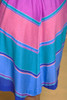 Chevron striped casual tank dress colorful summer belted vintage 80s SMALL S
