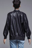 black liquid bomber jacket top oversize lightweight coat vintage 80s ONE SIZE S M L