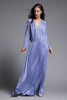 plus size maxi dress cutout soutache leaf eyelet slinky soft draped purple knit vintage 70s XL 1X 