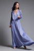 plus size maxi dress cutout soutache leaf eyelet slinky soft draped purple knit vintage 70s XL 1X 