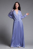 plus size maxi dress cutout soutache leaf eyelet slinky soft draped purple knit vintage 70s XL 1X 