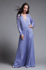 plus size maxi dress cutout soutache leaf eyelet slinky soft draped purple knit vintage 70s XL 1X 