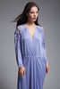 plus size maxi dress cutout soutache leaf eyelet slinky soft draped purple knit vintage 70s XL 1X 