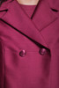 matching coat shift dress set ruby pink double breasted vintage 60s LARGE L