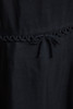 dupioni black silk dress short sleeves loop trim bow front vintage 50s LARGE L