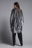 plus size vintage 70s jumpsuit cocoon duster jacket coat set black silver metallic disco 1X 2X 