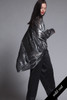 plus size vintage 70s jumpsuit cocoon duster jacket coat set black silver metallic disco 1X 2X 
