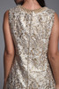 gold maxi dress metallic evening gown formal beaded a-line vintage 70s MEDIUM M