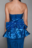 lurex metallic dress strapless sweetheart party ruffled peplum vintage 80s SMALL S