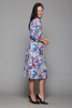 belted shirtwaist shirt dress watercolor floral print vintage 80s XL EXTRA LARGE