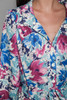 belted shirtwaist shirt dress watercolor floral print vintage 80s XL EXTRA LARGE