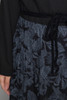 ruffled maxi dress black floral velvet belted long sleeves vintage 70s MEDIUM M