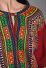 dashiki mini dress burgundy red cotton long angel sleeves vintage 70s S M SMALL MEDIUM