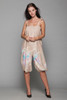 knicker bloomer jumpsuit romper tan brown cotton floral vintage 70s ONE SIZE S M L small medium large