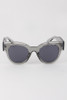oversize translucent inset frame sunglasses CLEAR SMOKE