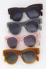 oversize translucent inset frame sunglasses BURNT SUGAR