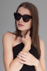 oversize translucent inset frame sunglasses BURNT SUGAR