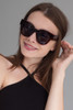 oversize translucent inset frame sunglasses BURNT SUGAR