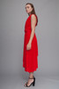 red convertible slinky knit dress midi waterfall hem (choose size)