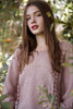 boho eyelet cotton batwing embroidery top mauve pink ONE SIZE