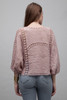 boho eyelet cotton batwing embroidery top mauve pink ONE SIZE