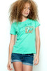 Used Junk Food T Shirt Tee 50/50 Fresh Up with 7 UP Seven Up GREEN L (17" width)