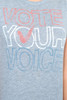 Junk Food T Shirt Tee 50/50 Vote Your Voice HEATHER GRAY L (16" width)