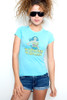 Junk Food T Shirt Tee 50/50 Wonder Woman BLUE S (15" width)