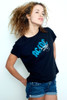 Rockware Cropped T Shirt Tee AC/DC AC DC For Those About to BLACK L (20" width)