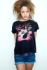 Used Rockware T Shirt Tee AC/DC Hot Pink on BLACK XXL (21" width)