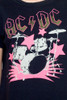 Used Rockware T Shirt Tee AC/DC Hot Pink on BLACK XXL (21" width)